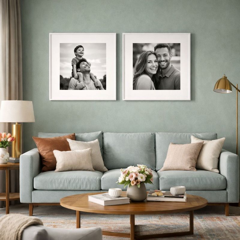 Kit 2 Quadros COM SUAS FOTOS JÁ IMPRESSAS